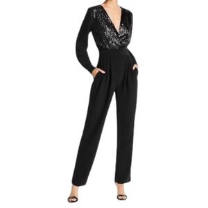 Lini Black Sequin Jumpsuit NWT - Holiday Party evening Outfit XS & Small